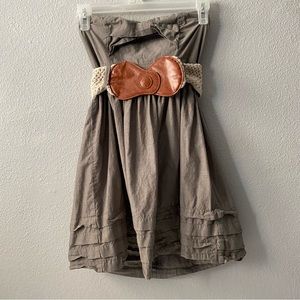 Have & Have | Women's Strapless Gray Mini Dress Size S